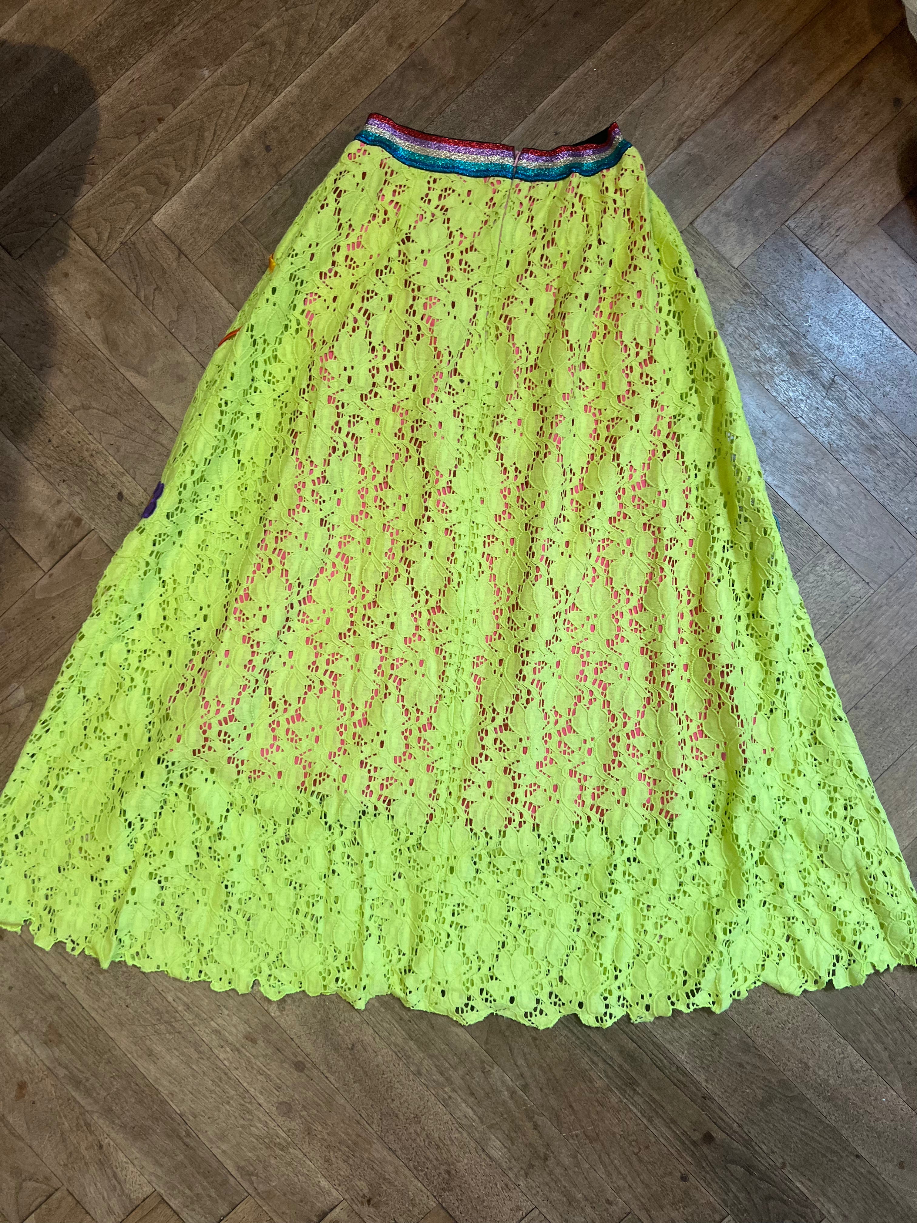 Neon Rainbow skirt sample size 10