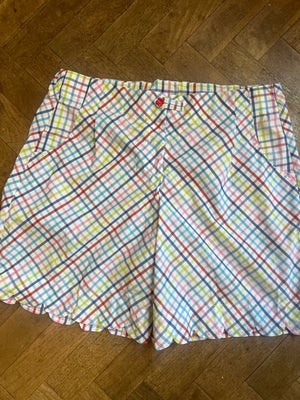 Rainbow check shorts size 14-16