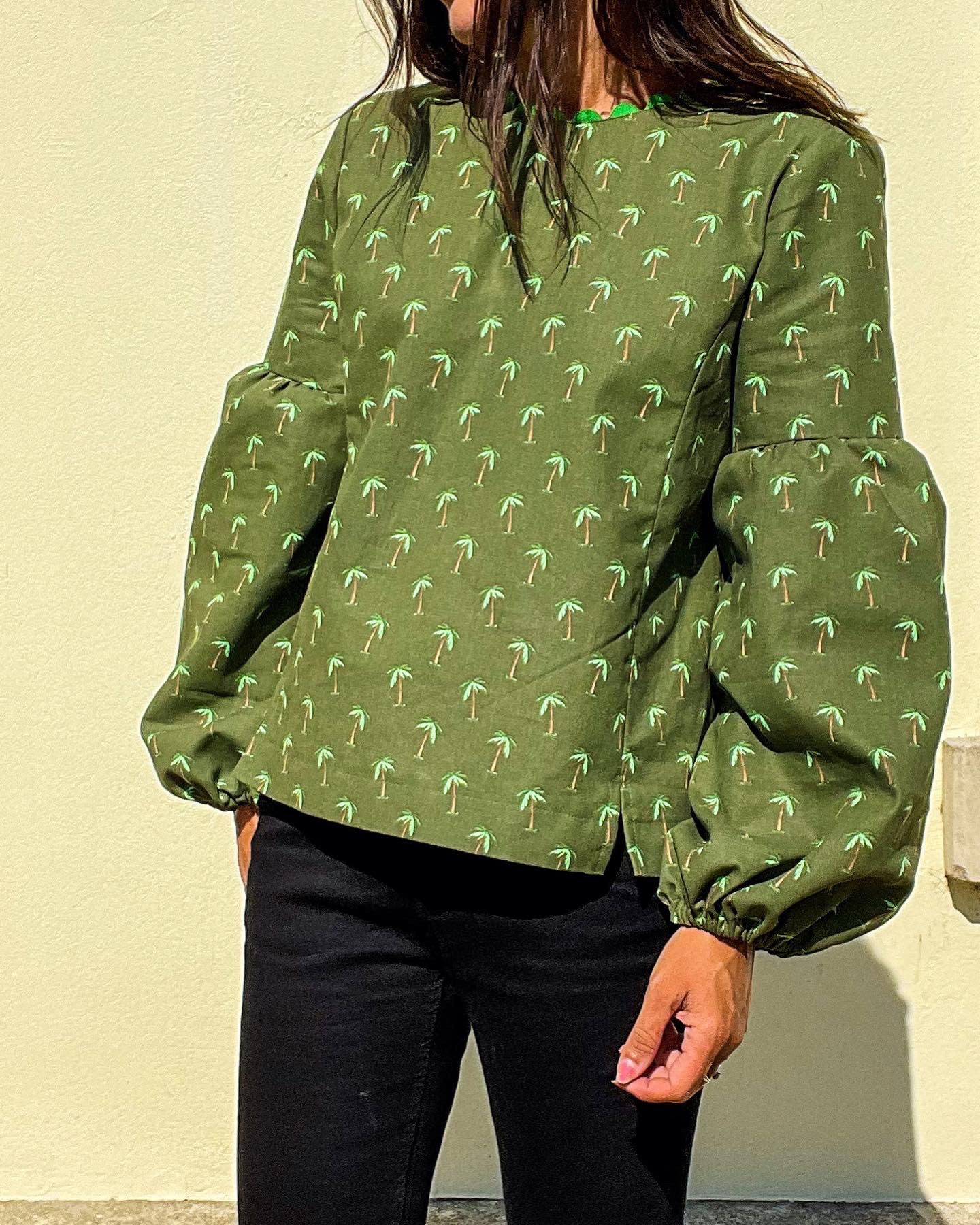 The ‘Olive Palm Tree” Blouse